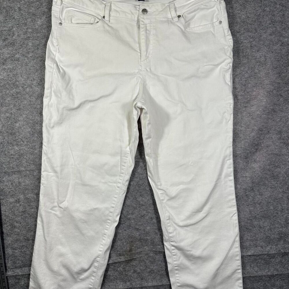 Lands-end Women's White Jeans